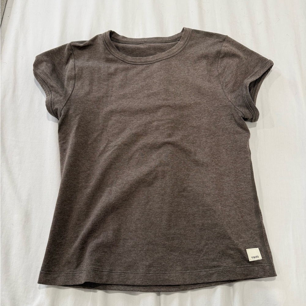 Vuori Halo Baby Tee in Chia Heather - Size S